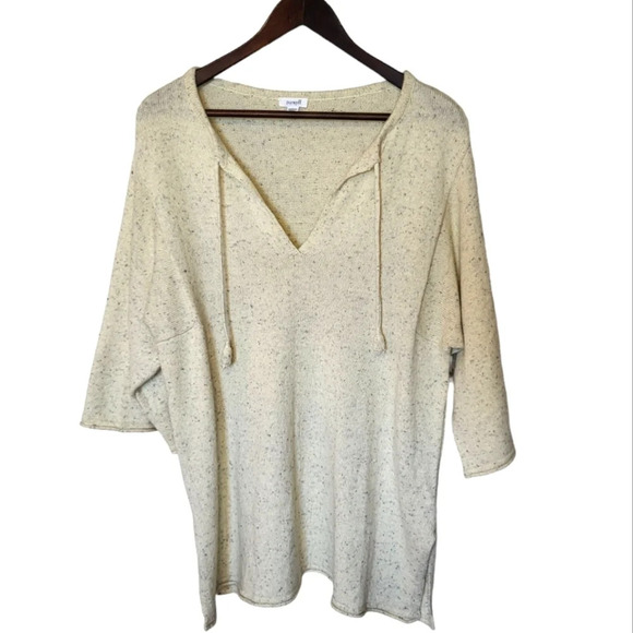 Pure Jill Wool Blend Knit Tunic Top with Tassels - Picture 1 of 12